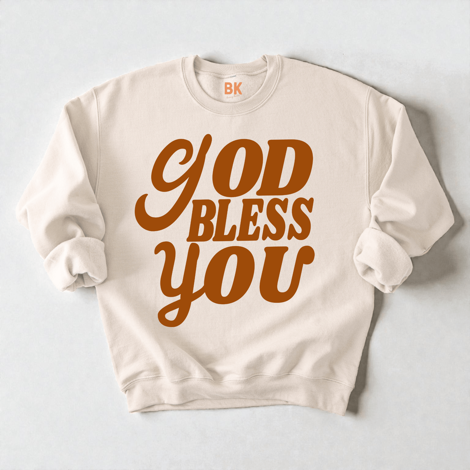 God Bless You Crewneck Sweatshirt - Bunny Knots
