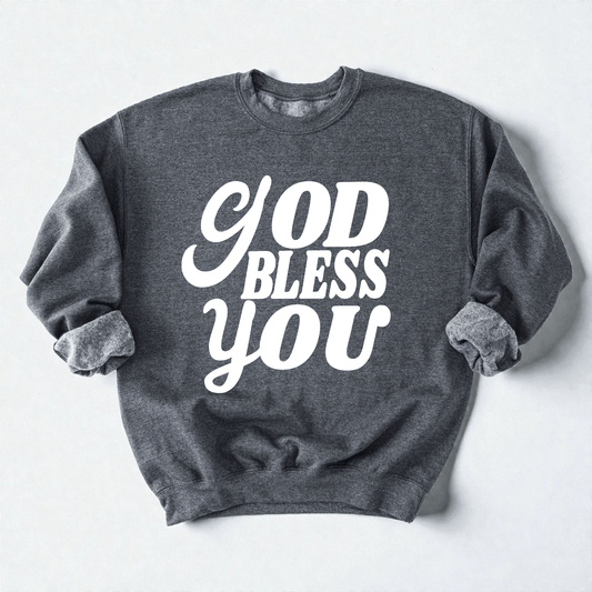 God Bless You Crewneck Sweatshirt - Bunny Knots