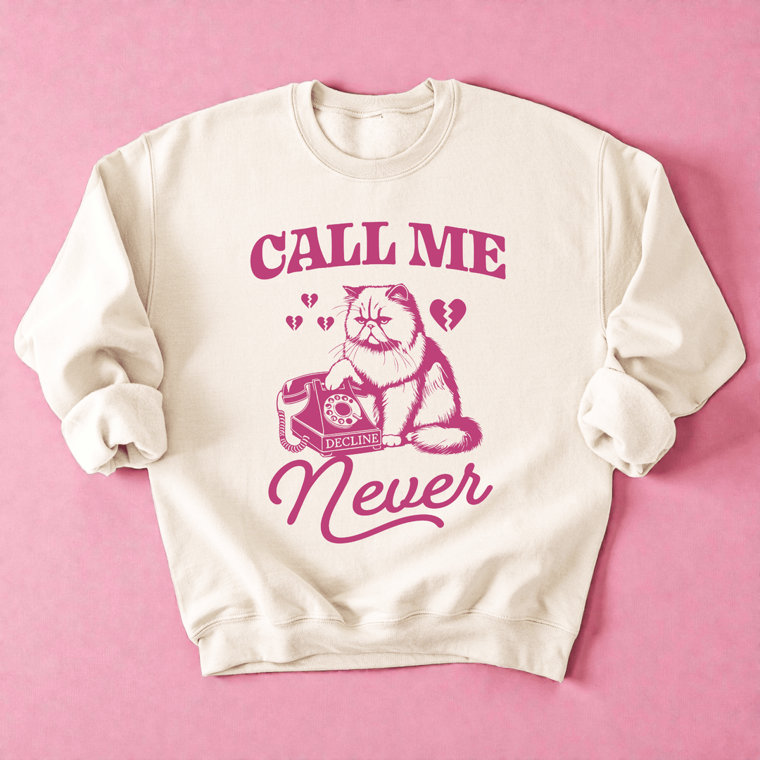 Call Me Never Crewneck Sweatshirt - Bunny Knots