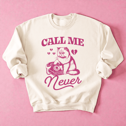 Call Me Never Crewneck Sweatshirt - Bunny Knots