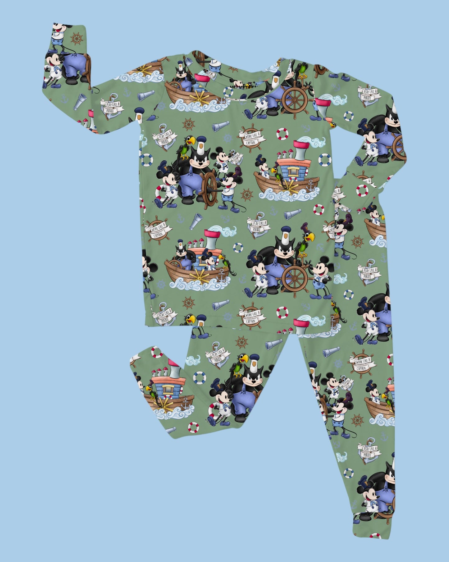 Steamboat Willie | Fitted Bamboo Loungewear Set