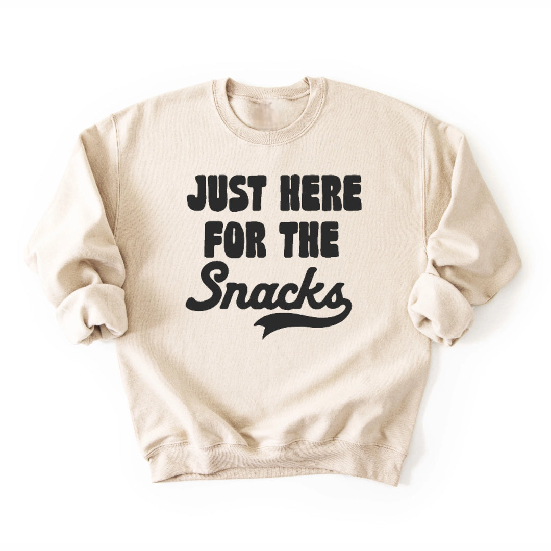 Here For The Snacks Crewneck Sweatshirt