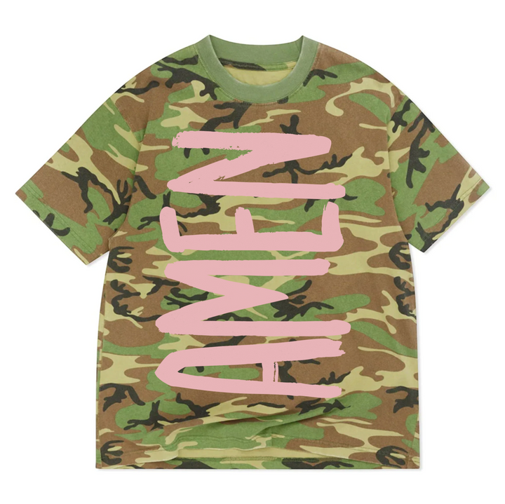AMEN Camo Luxe Oversized Drop Sleeve T-Shirt