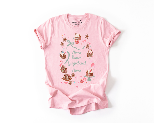 Home Sweet Gingerbread (Pink) T-Shirt