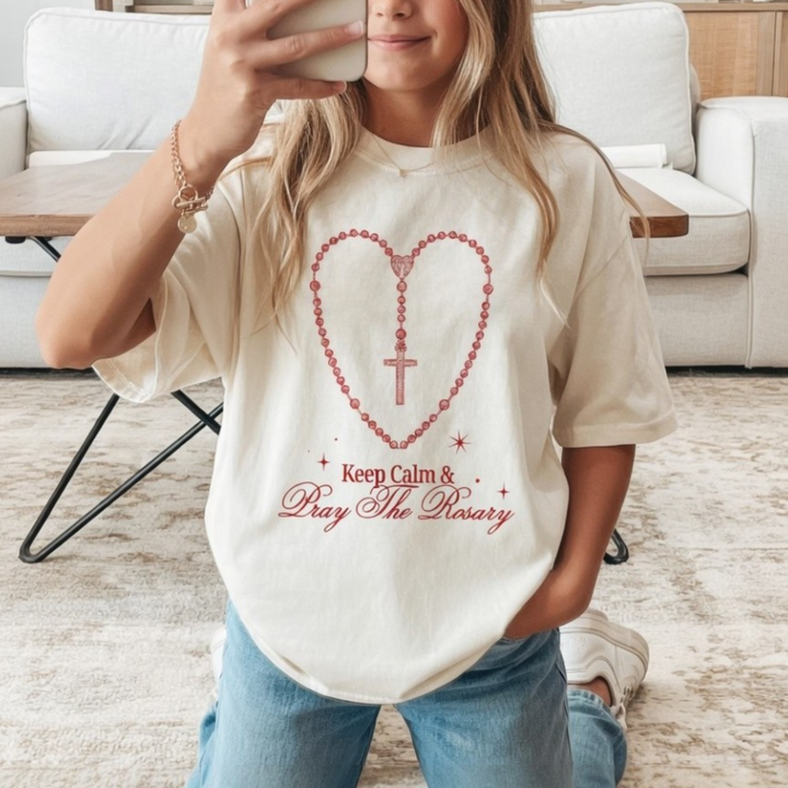 Keep Calm, Pray The Rosary T-Shirt