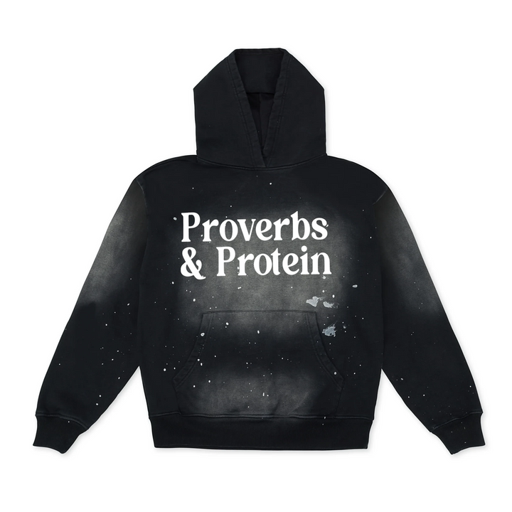 Proverbs & Protein Luxe Paint Splatter Oversized Hoodie