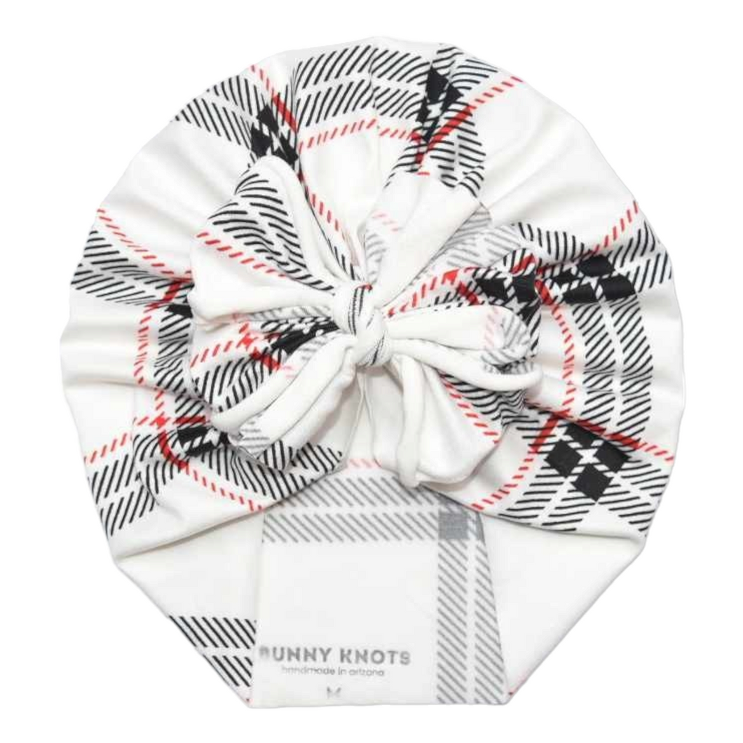 Scotty | Black & Red Holiday Plaid | Classic Headwrap