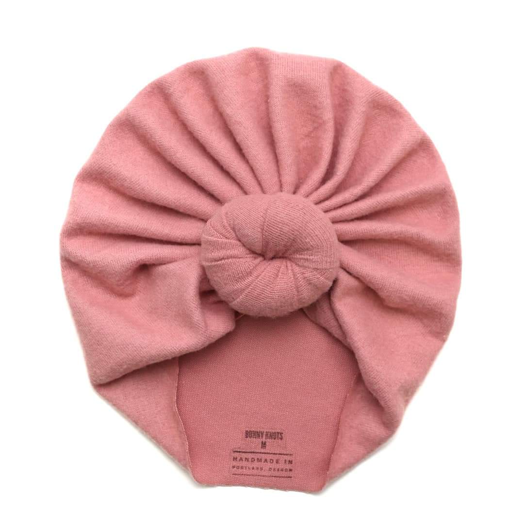 Tate | Carnation Rose | Cashmere Headwrap - Bunny Knots