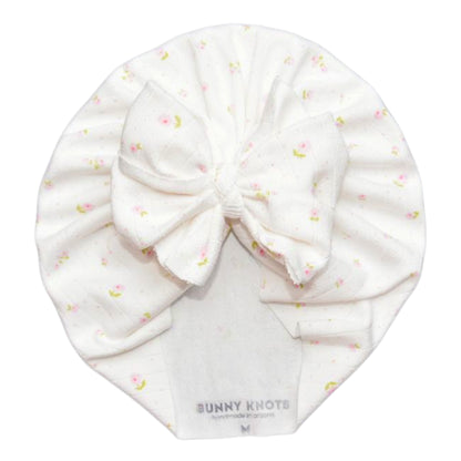 Calliope | Dainty Pink Floral  | Pointelle Headwrap
