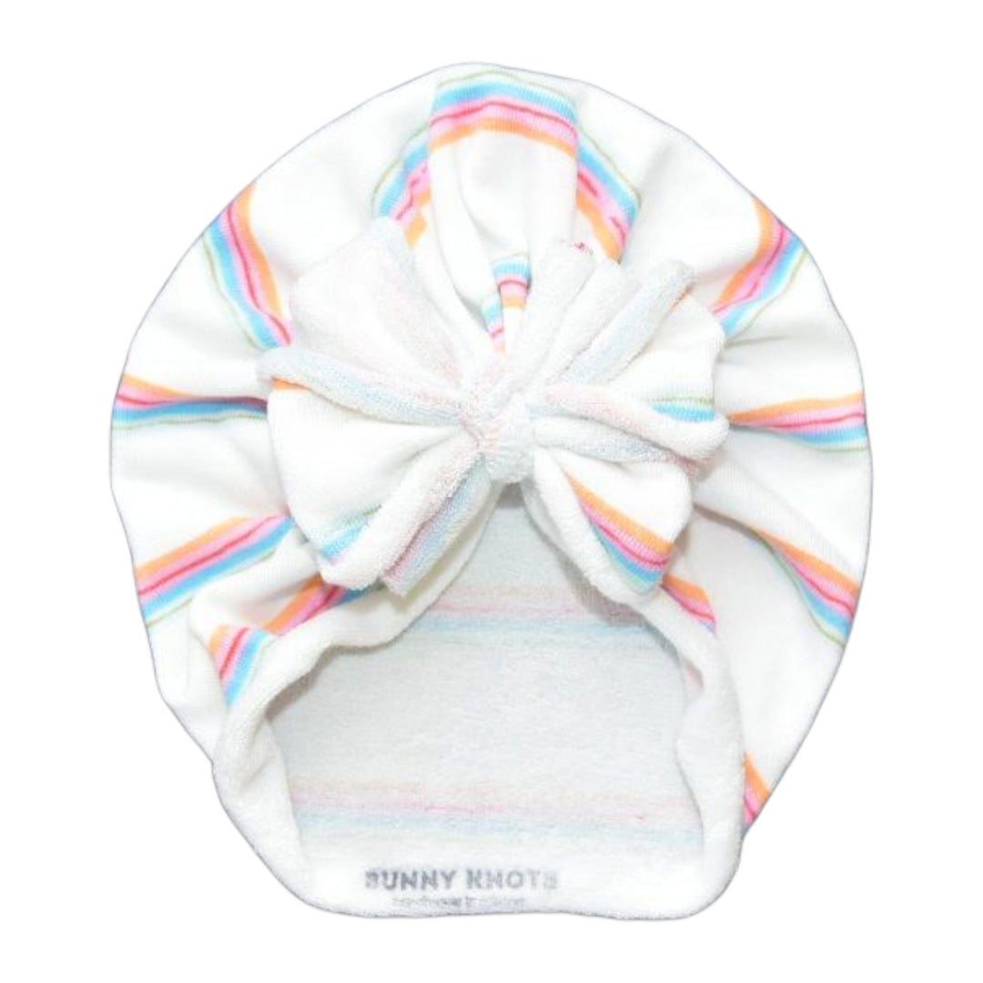 Alice | Bright Stripe | Beach Bunny Towel Headwrap - Bunny Knots
