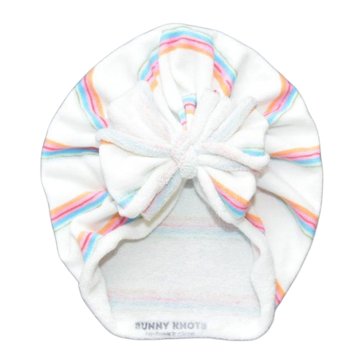 Alice | Bright Stripe | Beach Bunny Towel Headwrap - Bunny Knots