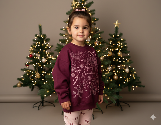 Christmas Doodles Crewneck Sweatshirt