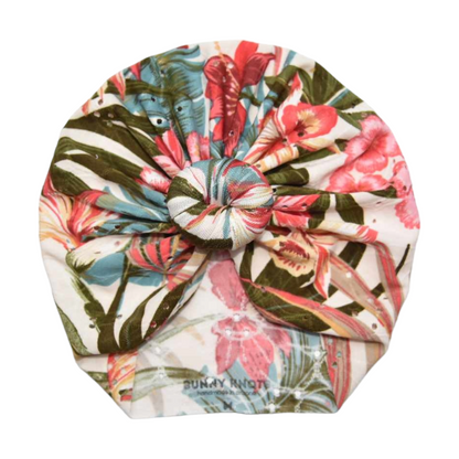 Isla Too | Tiki Floral | Knotted Eyelet Headwrap