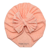 Lady | Perfect Peach | Shabby Swiss Dot Headwrap