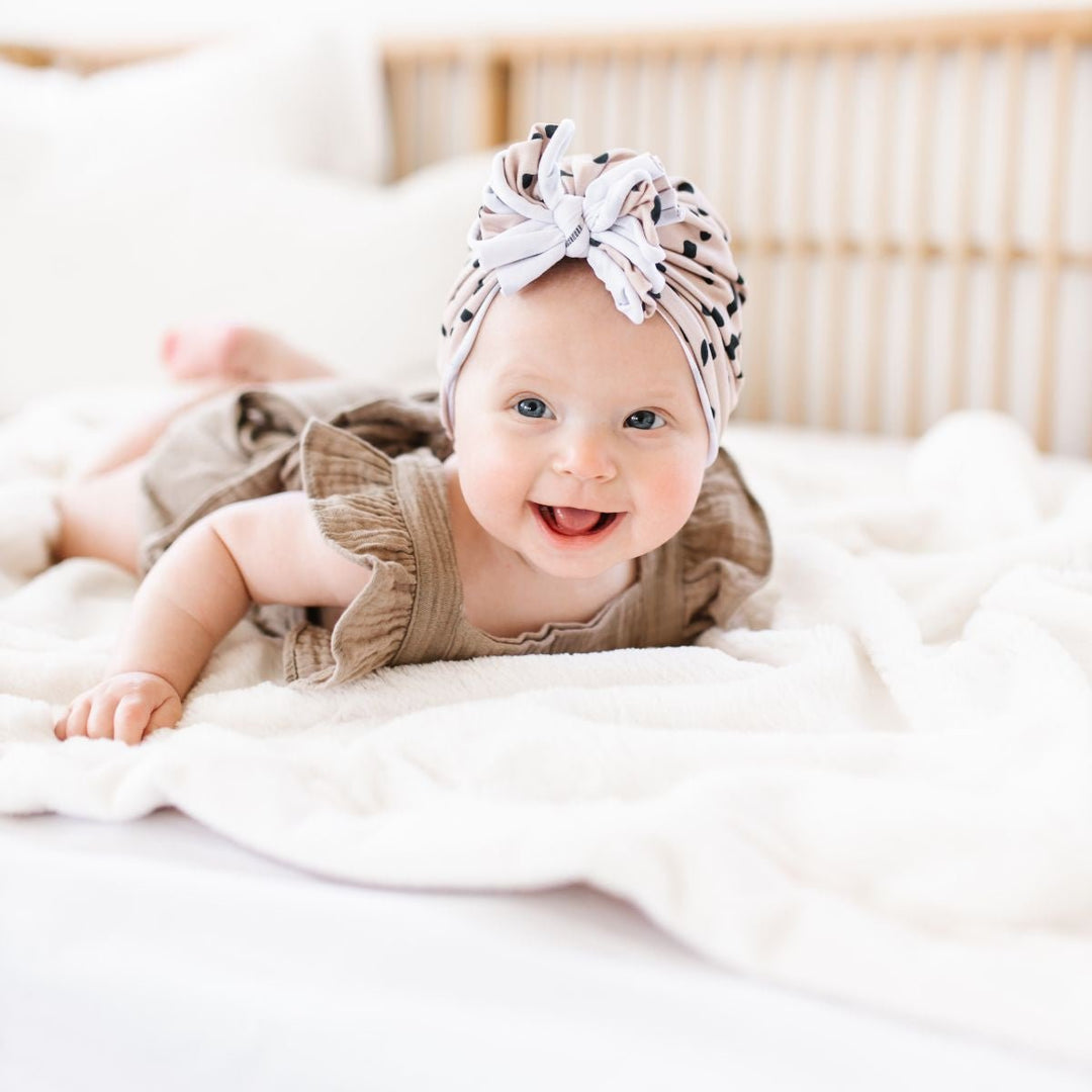 BamBam | Taupe Specks | Classic Headwrap - Bunny Knots