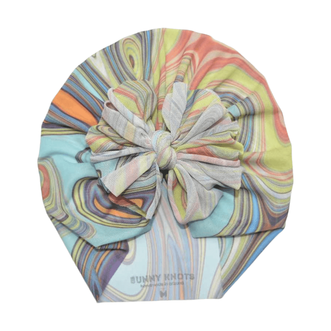 Austinn | Groovy Baby | Boho Mesh Headwrap - Bunny Knots