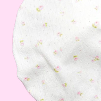 Calliope | Dainty Pink Floral  | Pointelle Headwrap