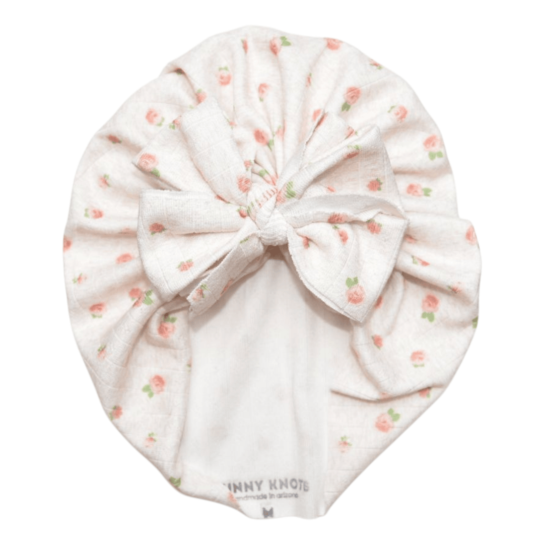 Lyra | Oatmeal Rosettes | Pointelle Headwrap - Bunny Knots