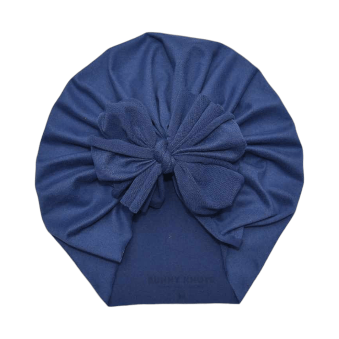 Inessa | Prussian Blue | Classic Headwrap - Bunny Knots