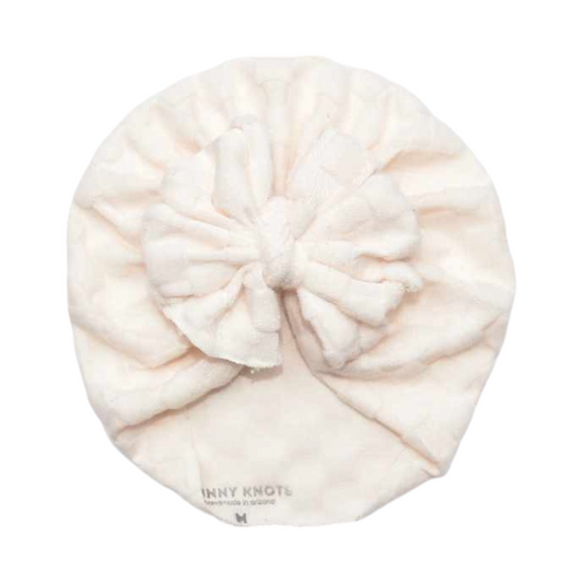 Cloud | Ivory Checkerboard | Embossed Sweater Headwrap