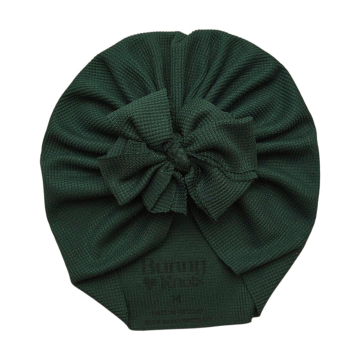 Eden | Evergreen | Thermal Waffle Headwrap - Bunny Knots