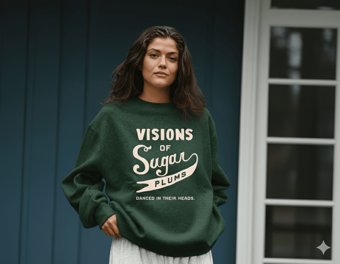 Visions of Sugar Plums Crewneck Sweatshirt - Bunny Knots