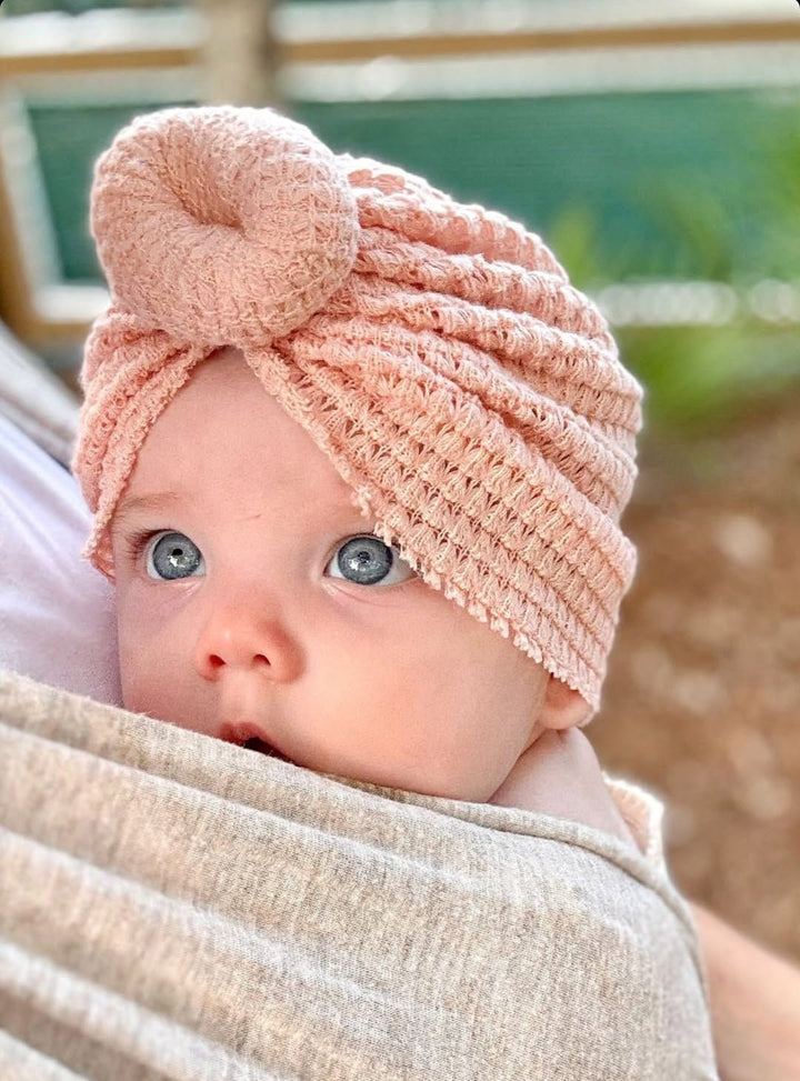 Roze | Natural Pink | Chunky Waffle Headwrap - Bunny Knots