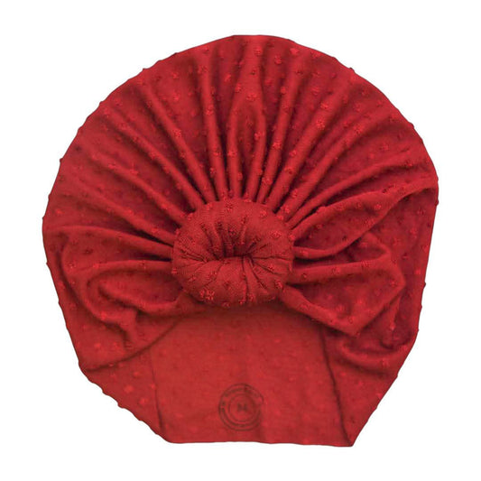 Holly | Really Red | Swiss Dot Headwrap