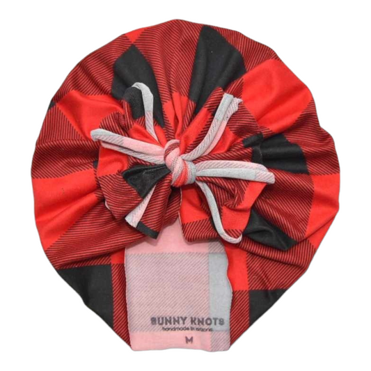 Shelbee | Black & Red Buffalo Check | Classic Headwrap