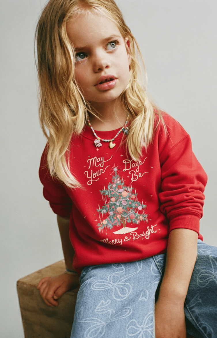 Merry + Bright Crewneck Sweatshirt - Bunny Knots