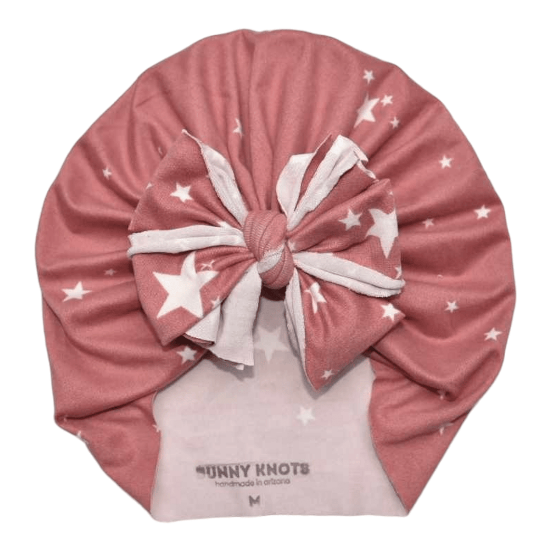 Stellina | Mauve Stars | Classic Raga Headwrap - Bunny Knots