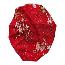 Load image into Gallery viewer, Farleigh | Red Floral | Eyelet Headwrap
