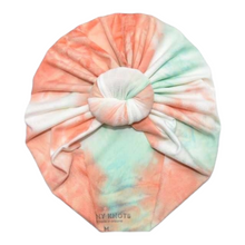 Load image into Gallery viewer, Hali | Beach Breeze Tie Dye | Classic Knotted Headwrap
