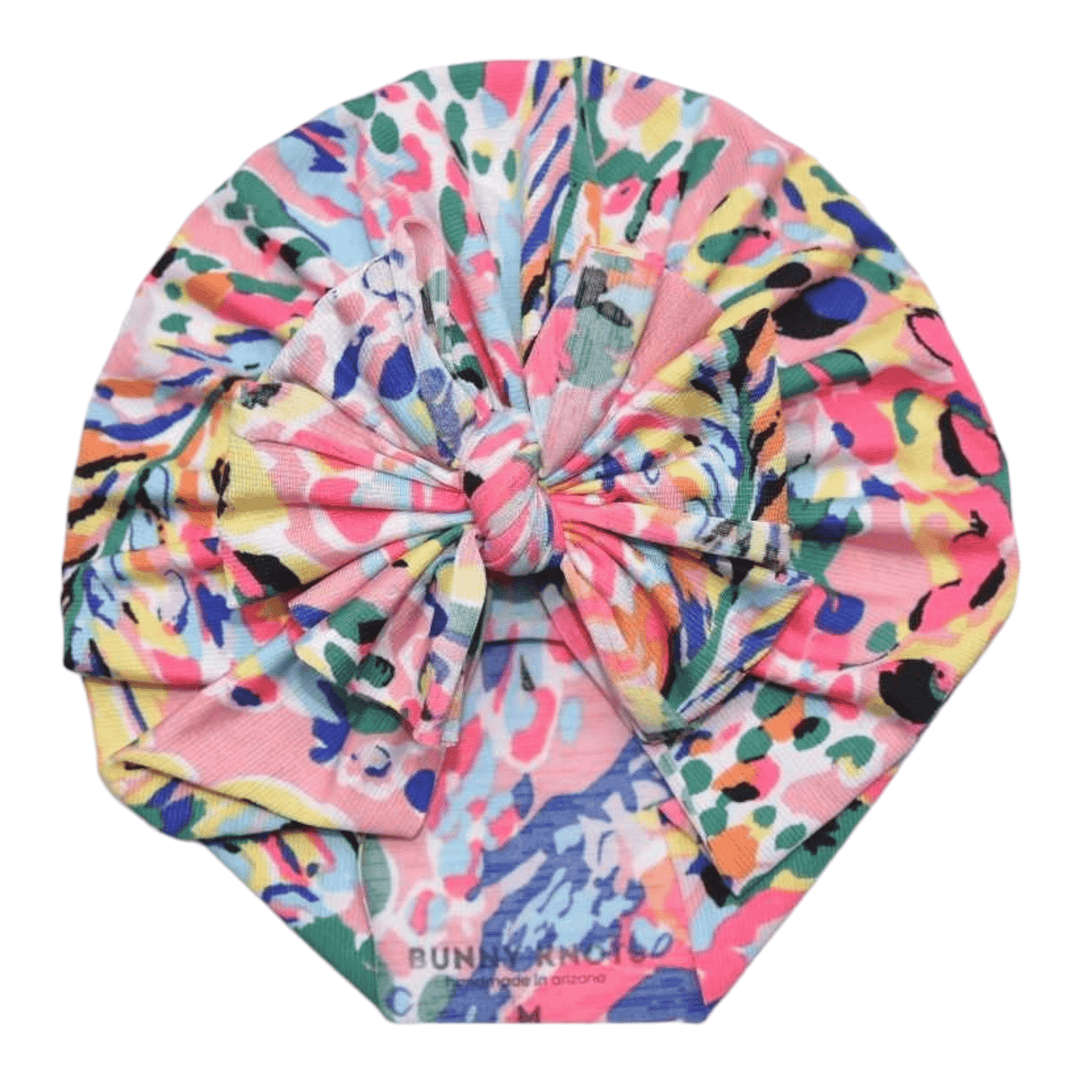 Giggles | Abstract Floral | Raga Headwrap - Bunny Knots