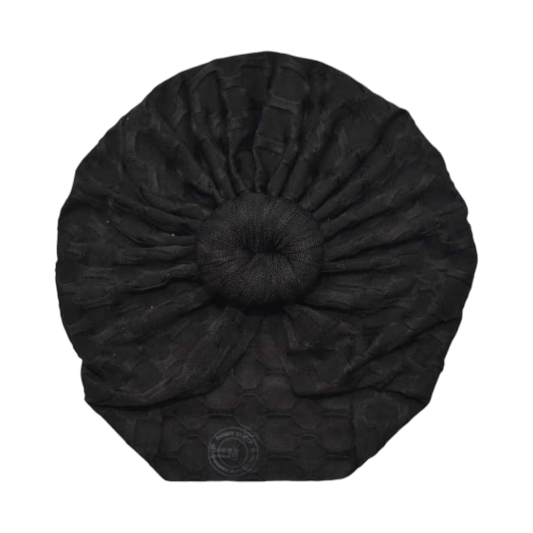 Eve | Jet Black | Honeycomb Headwrap - Bunny Knots