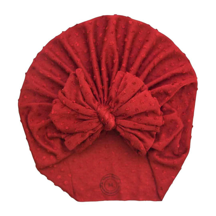 Holly | Really Red | Swiss Dot Headwrap - Bunny Knots