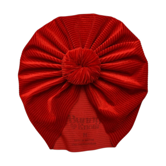Sarah Rose | Ruby Red | Stretch Corduroy Headwrap