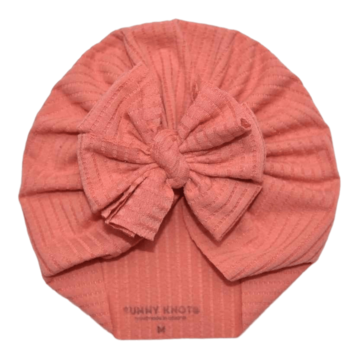 Laela | Terra Coral | Ribbed Headwrap - Bunny Knots