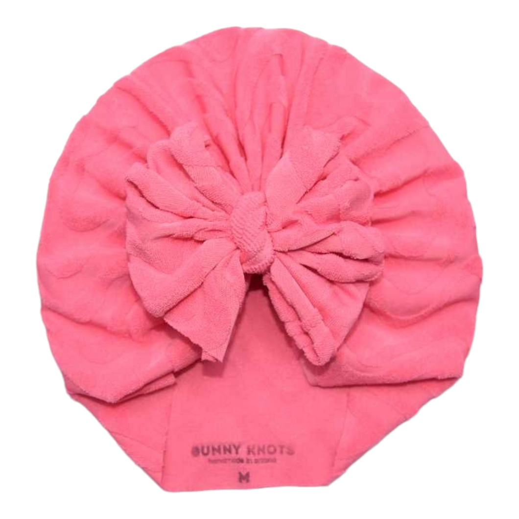 Anna Nicole | Kiss Pink | Terry Embossed Headwrap