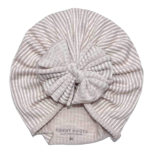 Poshmina | Stone Hearth Stripe| Buttery Rib Headwrap