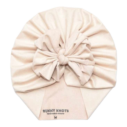 Kristo | Plaza Blanco Beige | Stretch Suede Headwrap