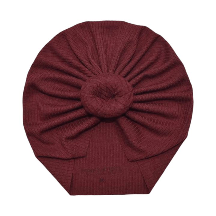 Wynni | Spiced Burgundy | Brushed Rib Headwrap - Bunny Knots