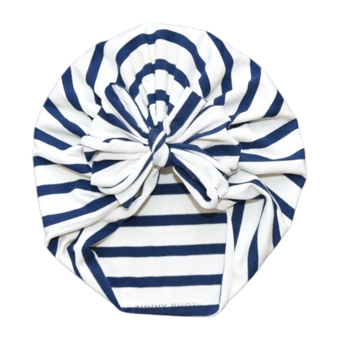 Harriette | Navy Stripe | Classic Headwrap - Bunny Knots