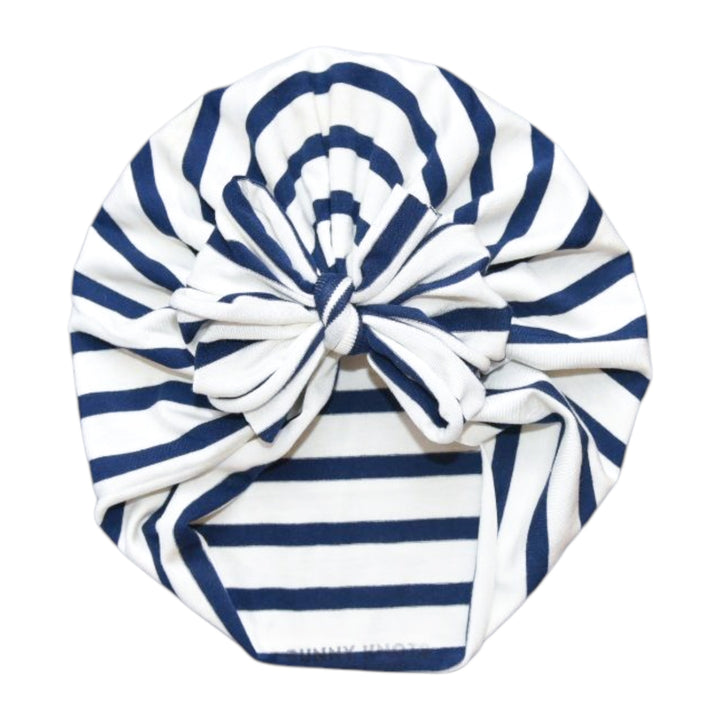 Harriette | Navy Stripe | Classic Headwrap - Bunny Knots