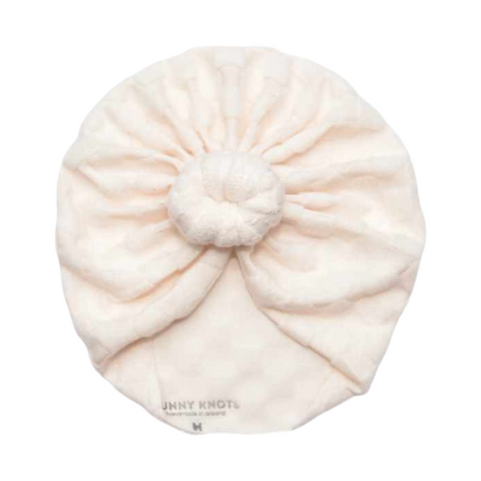Cloud | Ivory Checkerboard | Embossed Sweater Headwrap