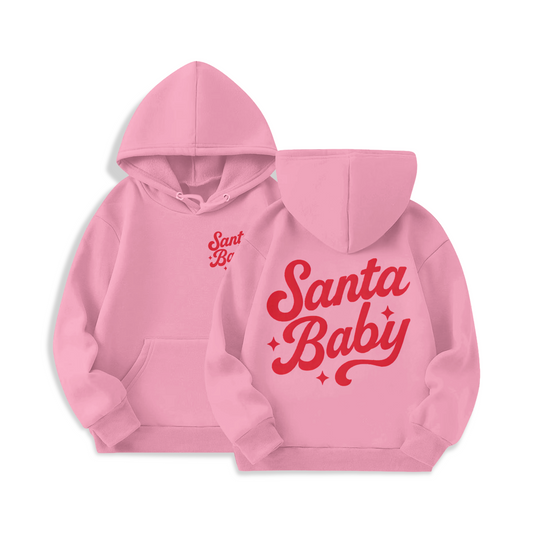 Santa Baby Hoodie Set (Pink)