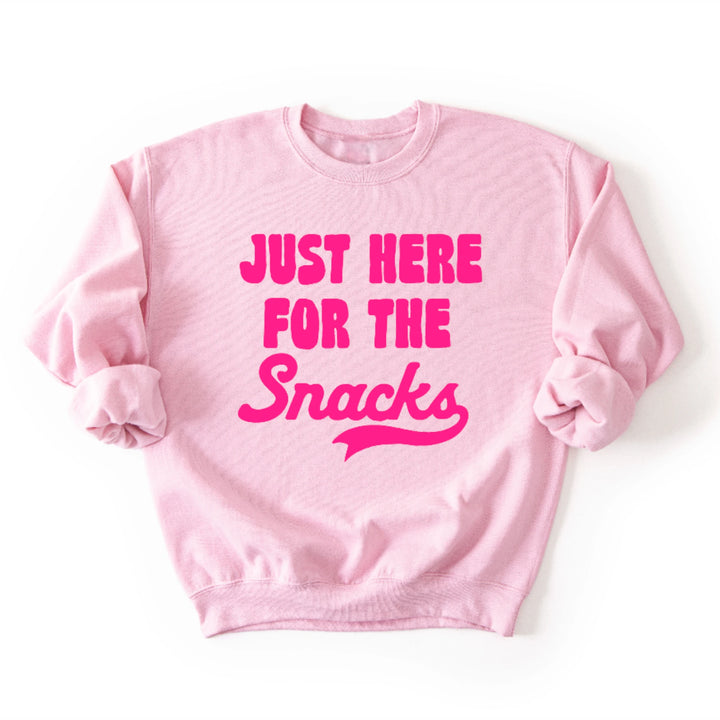 Here For The Snacks Crewneck Sweatshirt