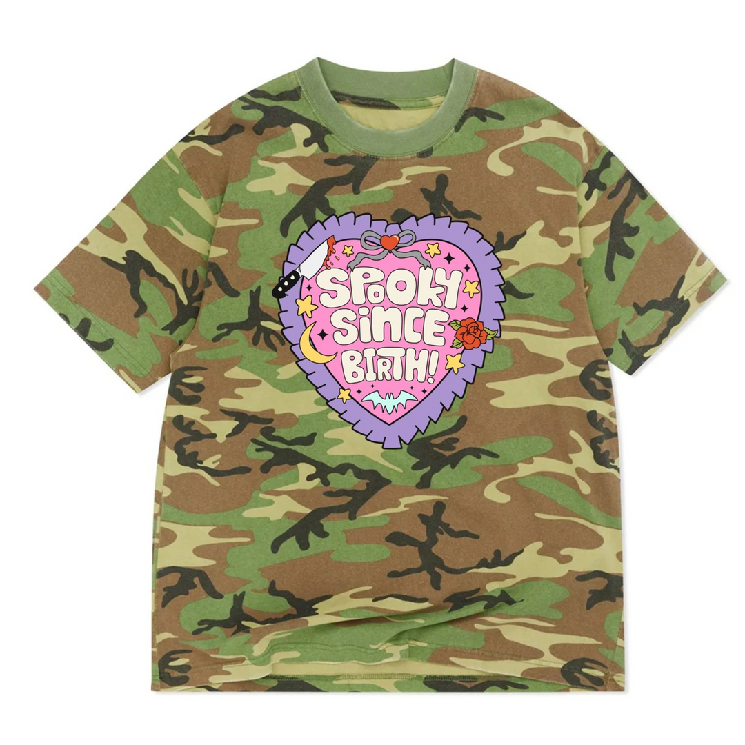 Spooky Since Birth Luxe Oversized Drop Sleeve T-Shirt