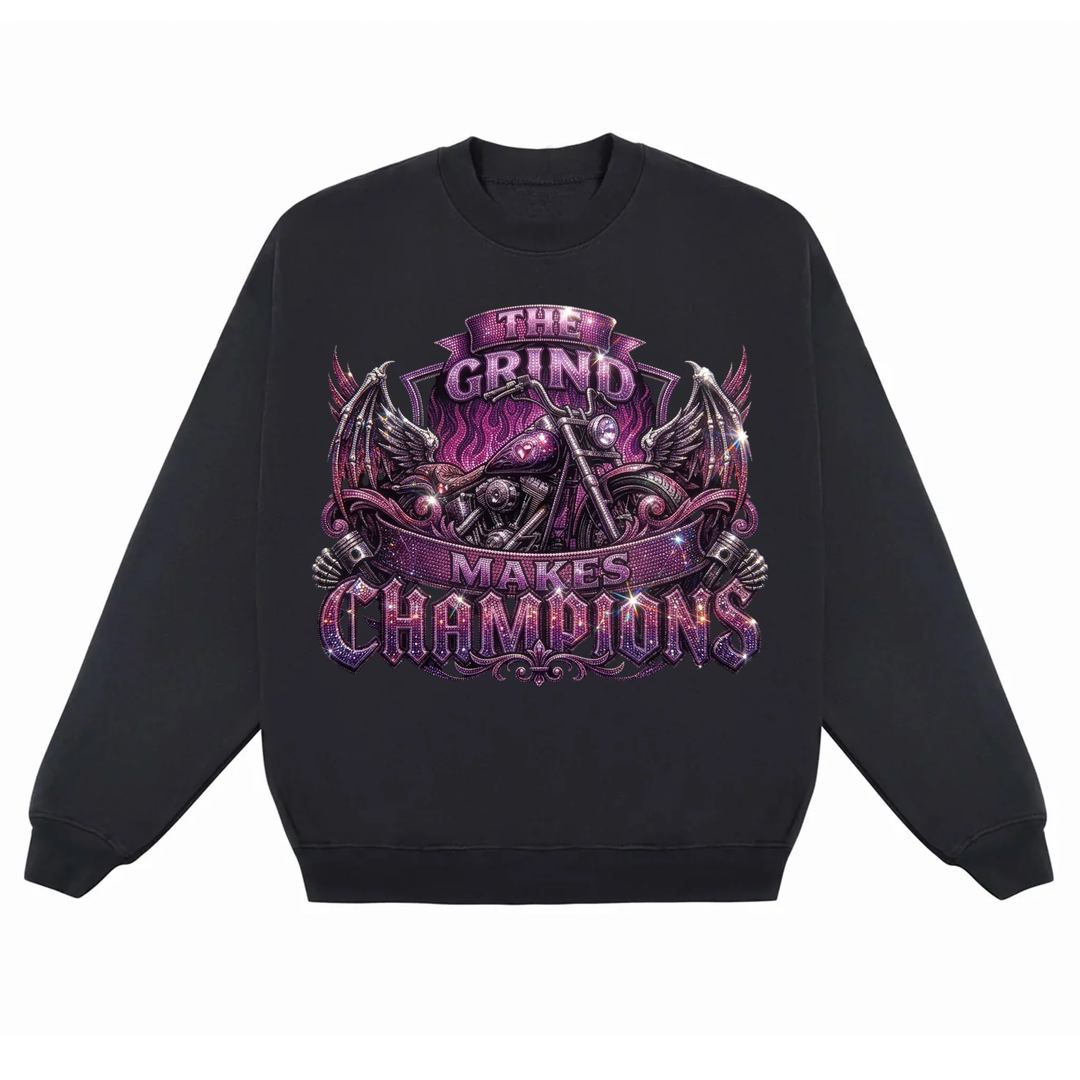 The Grind Crewneck Sweatshirt *RHINESTONE*
