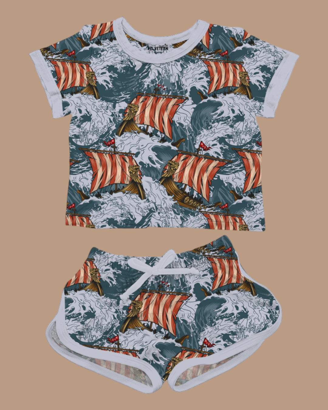 Vikings Voyage | Bamboo Retro Shortie Set - Bunny Knots